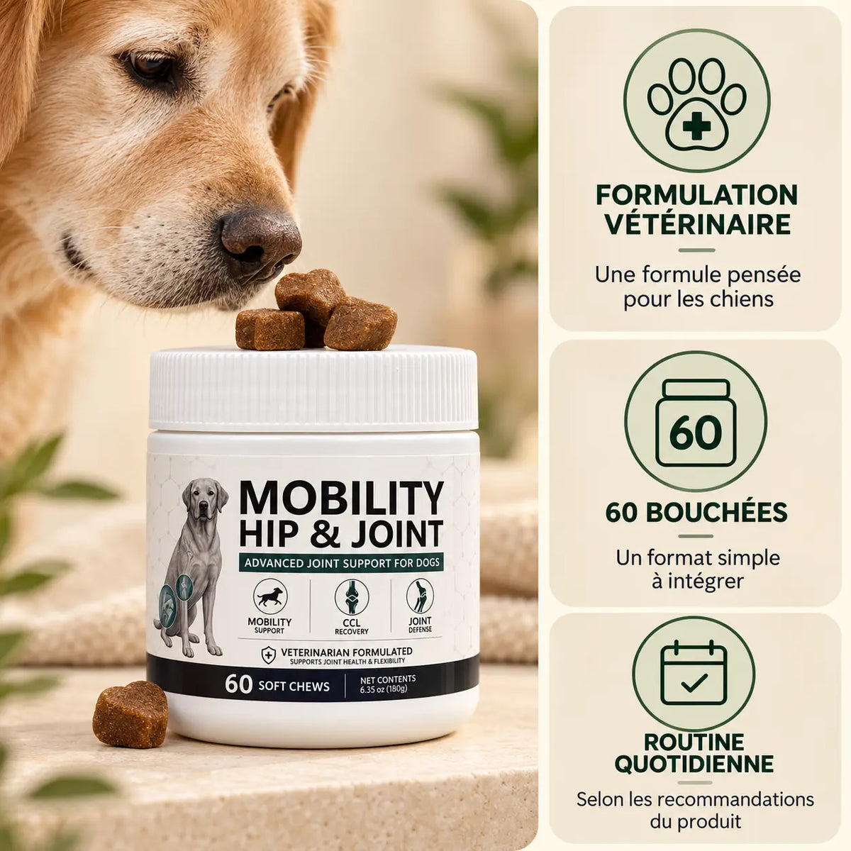 Canévia Mobilité – Bouchées pour le confort articulaire du chien